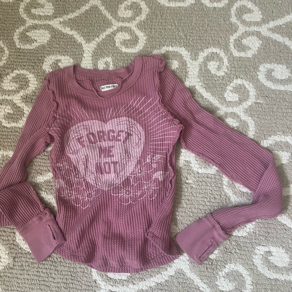 Free People Women’s Long Sleeve Shirt - Pink
